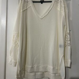 Torrid White Knit Sweater